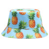 Bob-couleur-bleu-ciel-motif-ananas-fond-blanc