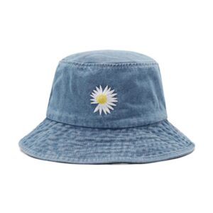Bob-en-jean-fleuri-bleu-sur-fond-blanc