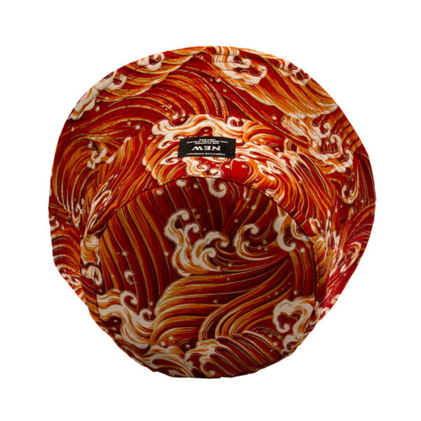 Bob-été-homme-couleur-orange-vue-de-dessus-fond-blanc