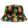 bob-couleur-noir-motif-ananas-fond-blanc