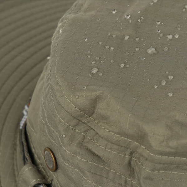 Gros-plan-sur-le-tissu-imperméable-bob-pêcheur