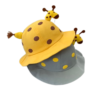 Un-bob-girafe-jaune-chevauche-un-bob-vert