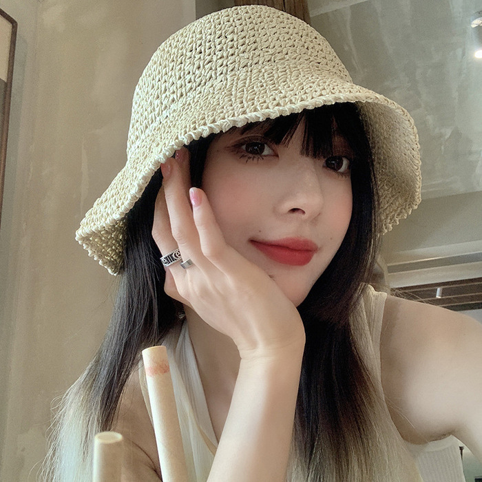 Bonnet/bob Au Crochet Fait Main Rose - Taille Unique - Neuf Avec étiquettes - Style Décontracté