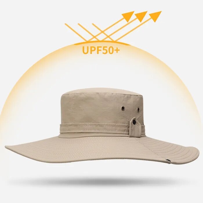 Chapeau De Randonnée Pliable UPF50+ Pour Femmes Et Hommes - Protection UV, Sangle Réglable, Léger 80g