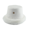 Bob fourrure et simili cuir blanc
