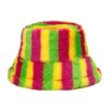 Chapeau bob multicolor en fourrure