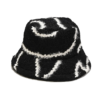Bob fourrure striped noir