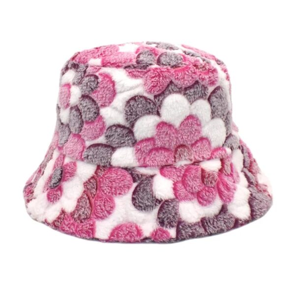 Chapeau bob fourrure couleur rose