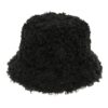 Bob chapeau en laine d'agneau couleur noir