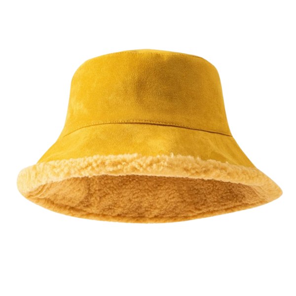 Bob en laine réversible entièrement jaune