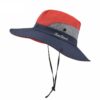 Chapeau bob avec ficelle pour fille couleur rouge et bleu marine