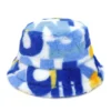 magnifique-bob-pour-hommes-en-fourrure Chapeau bob en fourrure multicolore bleu blanc pour hiver